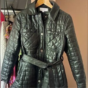 Leather quilted jacket- Laundry by shelli segal Los Angeles sz. S